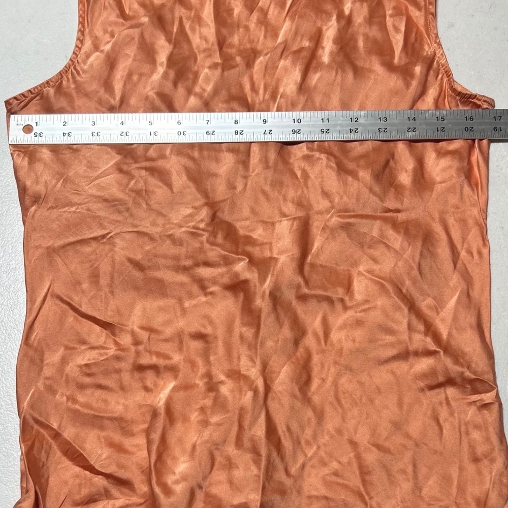 Old Navy Vintage 2005 Silk Lace Trim Camisole Top Coral Orange Womens Large L - Picture 2 of 6
